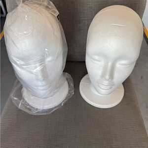 White Styrofoam Mannequin Head for Hair Accessories Display